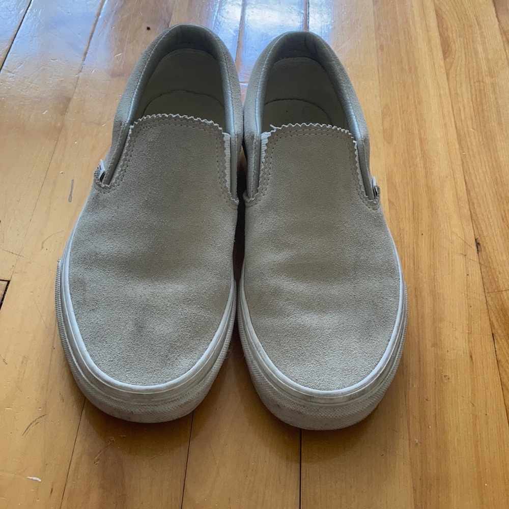 Beige Suede Slip On Vans